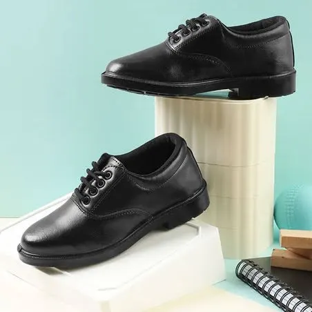 black lacing uniform shoes
